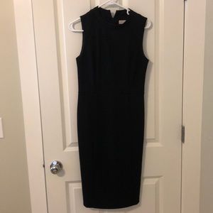 Black Loft shift dress with stretch.